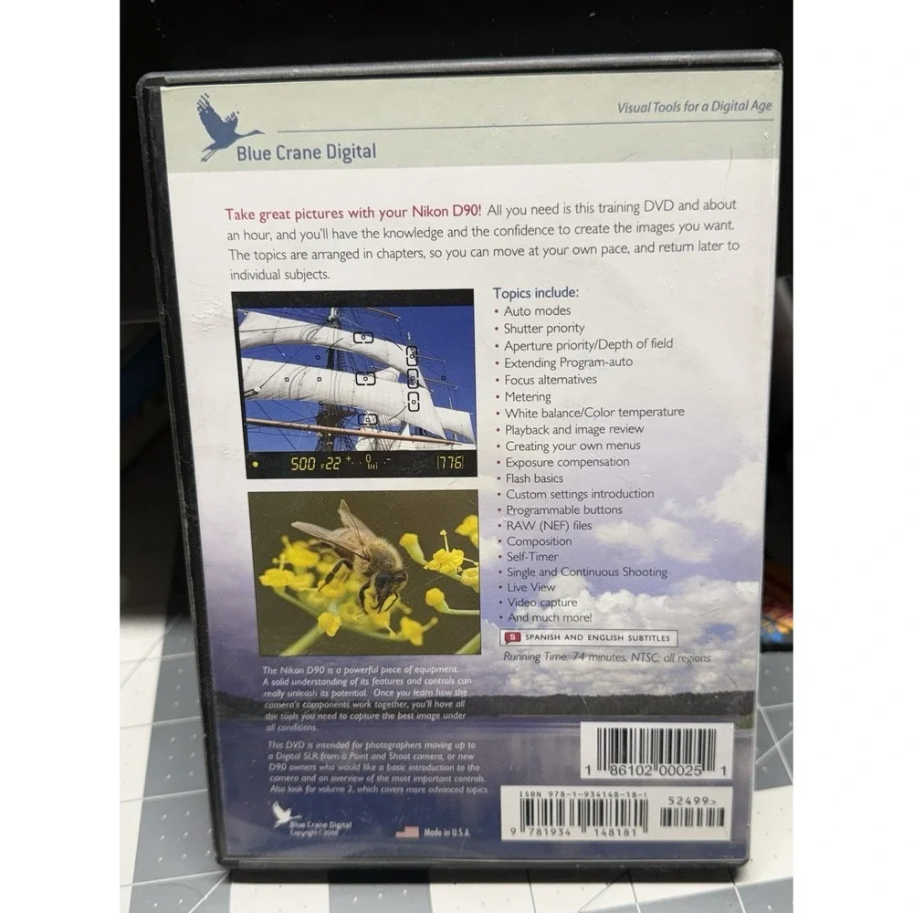 Blue Crane Digital Introduction to the Nikon D90 -Basic Controls Training DVD